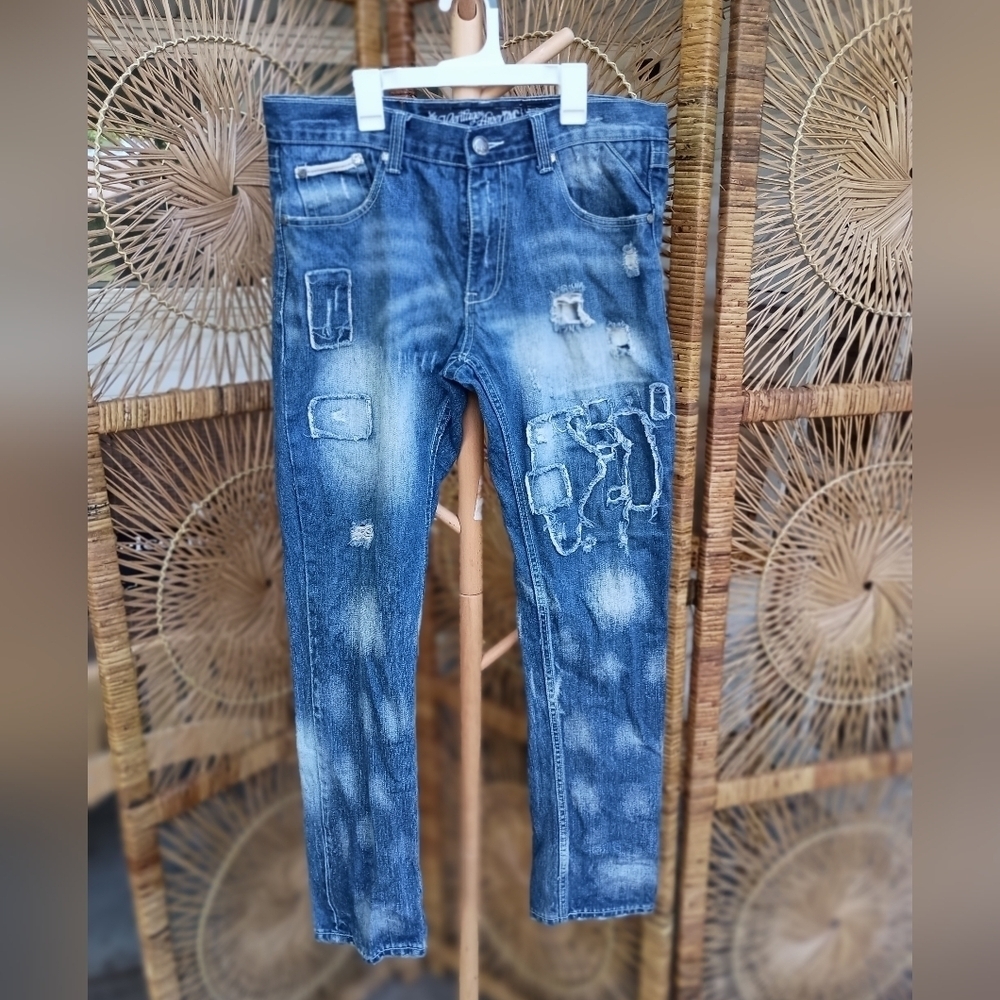 Heritage America Men's Denim Distillery 1776 Distressed Jeans Size 34x33